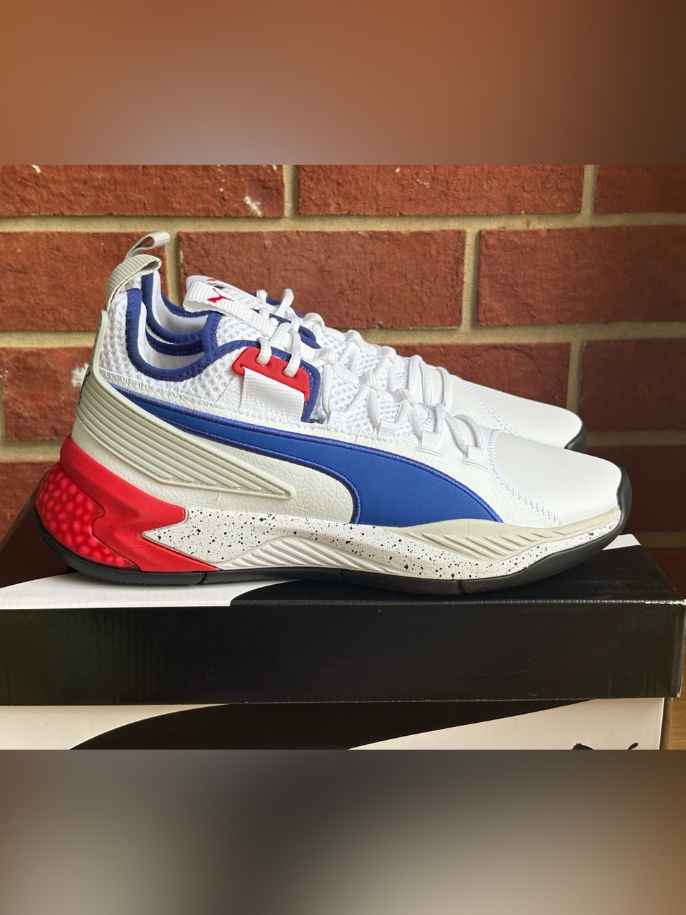 New Puma Uproar PA Red White Blue Size 9 Mens Sneakers NIB Athletic Shoes